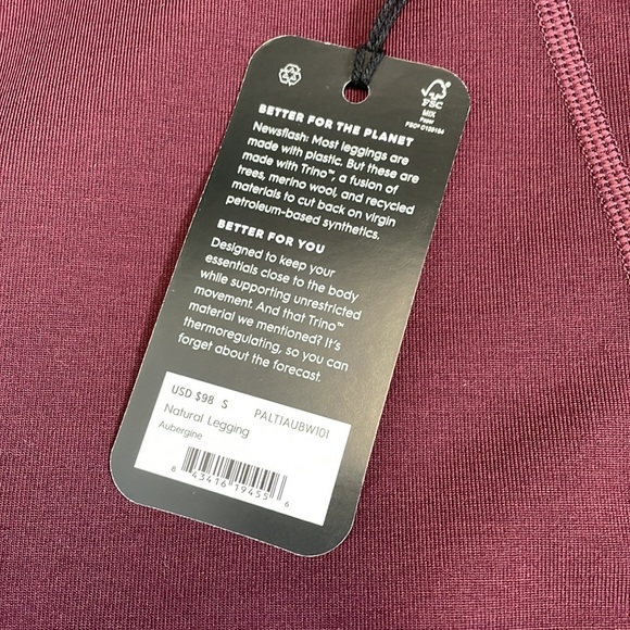 Allbirds Women's Natural Legging Aubergine - Picture 5 of 10